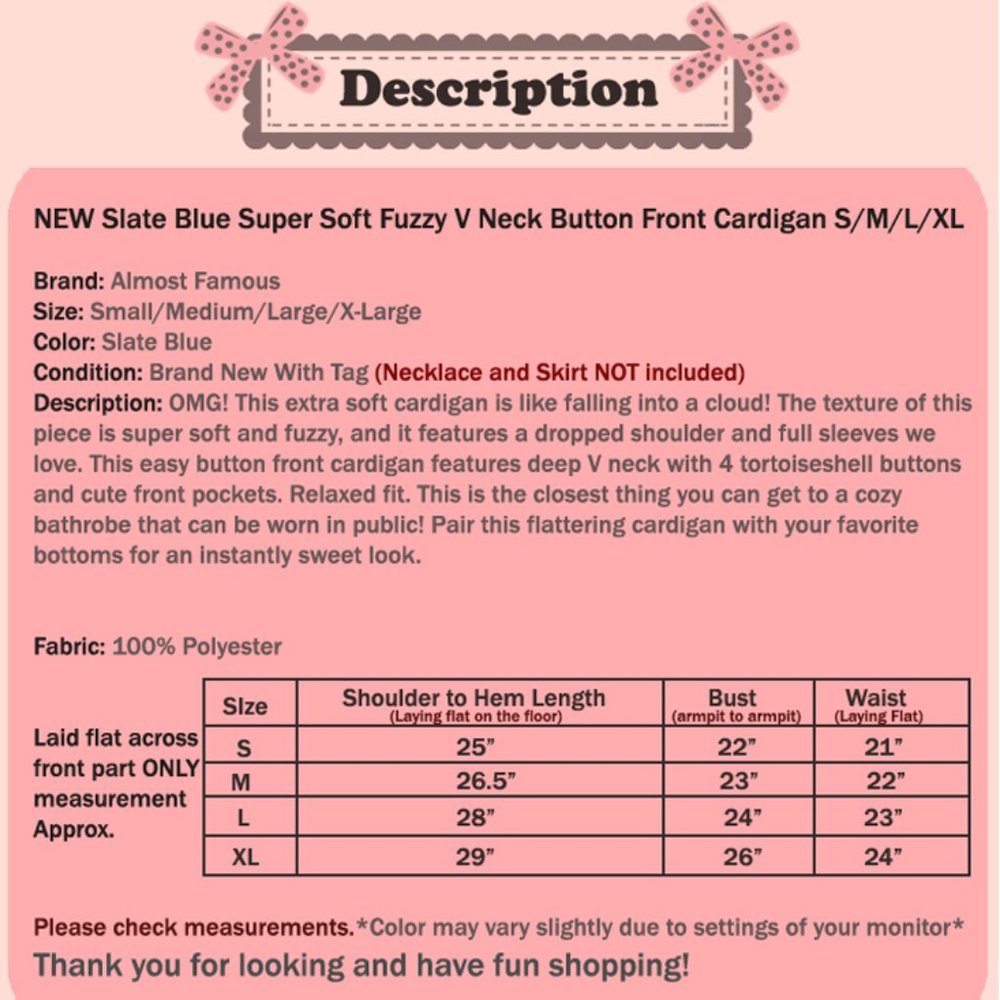 NEW Slate Blue Super Soft Button Front Caradigan - Picture 8 of 8